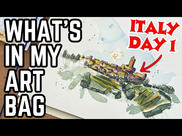 Sketching in Italy: Day 1! (What I Packed & First Sketches)