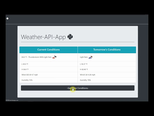 Python Weather App (OpenWeather API)