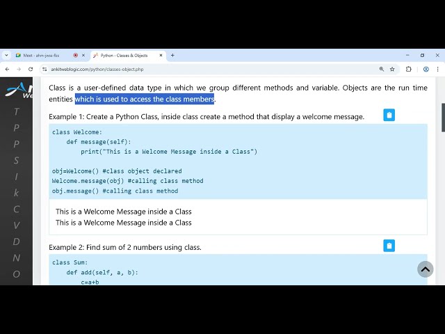 Classes | Constructor | Python