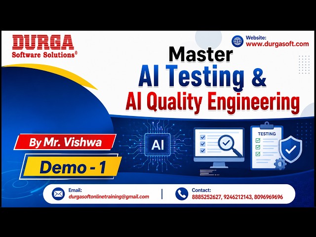 Master AI Testing & AI Quality Engineering tutorial || by Mr. Vishwa On 17-08-2026 @7PM (IST)