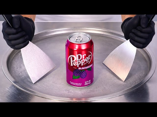 Dr Pepper Blackberry — Ice Cream Rolls | Satisfying Visual ASMR