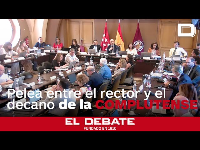Pelea a gritos entre el rector de la Complutense y el decano que pide su dimisión por el caso Begoña