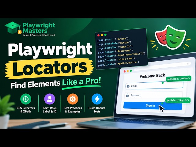Playwright Locators Explained: Complete Guide with Examples | Playwright Automation Testing Course