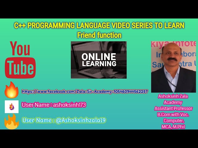 Friend function one class and one friend function in C++ Programming Language