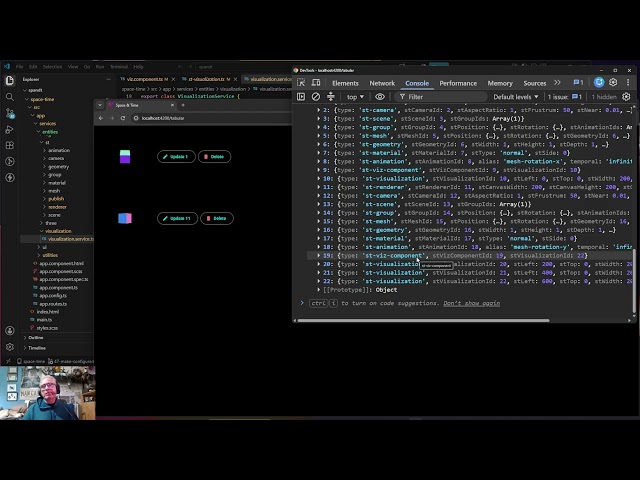 ThreeJS and Angular Space And Time Application - Video 618: Max/Configured Part 46
