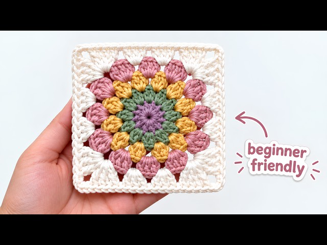Easy Granny Square Crochet Tutorial 🧶 Step by Step for Beginners