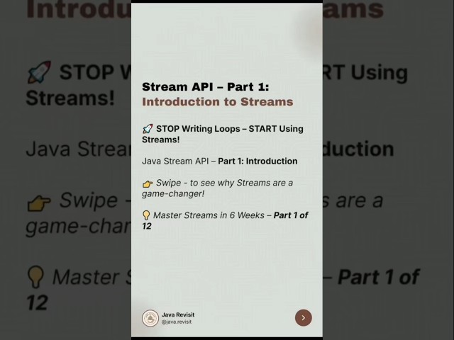🚀 Java Streams Made Simple | Part 1 – Introduction