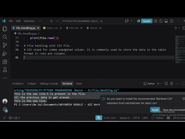 File Handling in Python Part - 3
