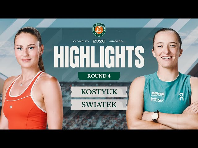 Marta Kostyuk vs Iga Swiatek | Round 4 Highlights | Roland-Garros 2026
