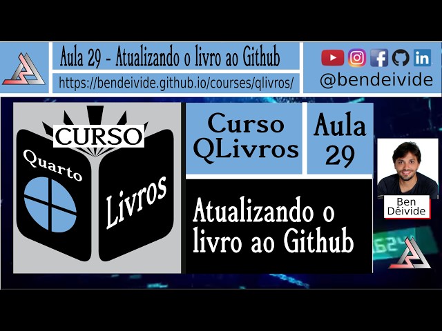 QLivros | Aula 29 - Atualizando o livro do RStudio ao Github