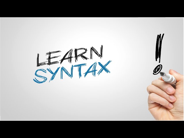 What is Syntax and Syntax Error