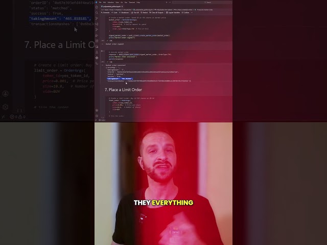 Watch My Order Execute Live on Polymarket #trading #python #polymarket #crypto