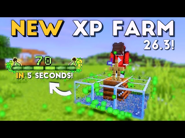 NEW BEST XP FARM Minecraft Java 26.3! | 0-70 Levels in a Few Seconds