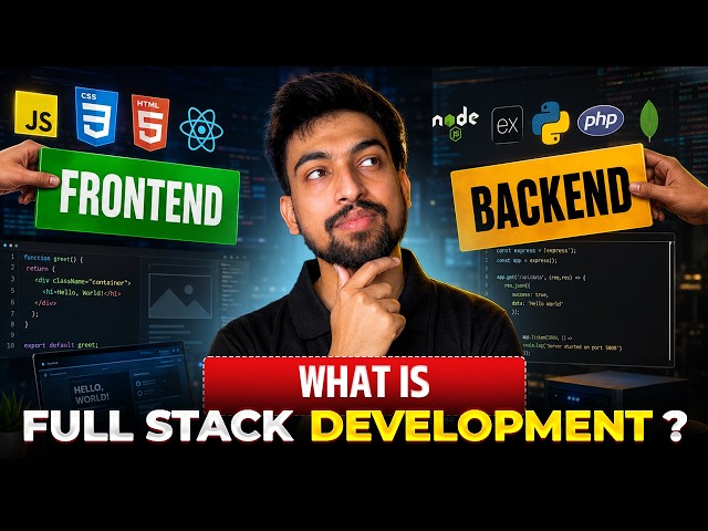 Full Stack Development Explained | Frontend vs Backend | Complete Beginner Guide (2026)
