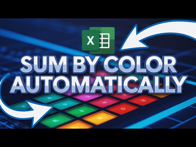 💥 Excel VBA 2025: Automatically Sum Cells by Color — Fastest Color-Based Formula Trick!
