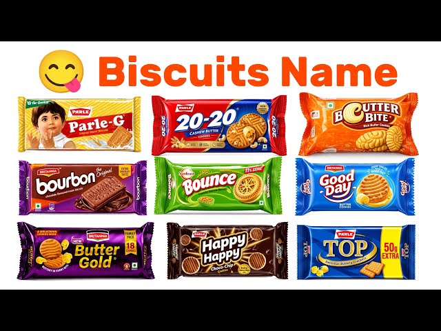 Biscuit Names for Kids | Learn Biscuit Names in English & Hindi