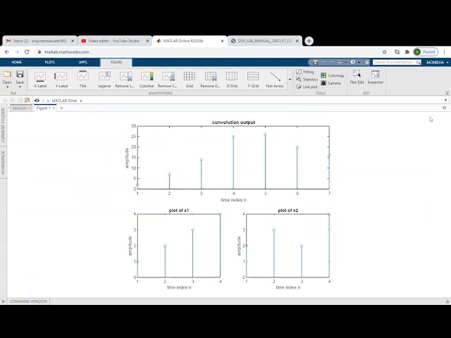 LINEAR CONVOLUTION OF TWO GIVEN SEQUENCES (both sequences are right sided)