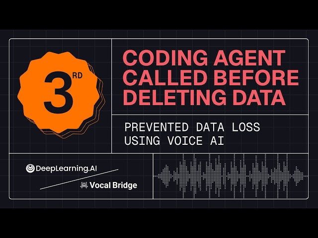 3rd Place Winner: Voice AI Prevents Data Loss. Coding Agent Calls Developer Before Deleting Records