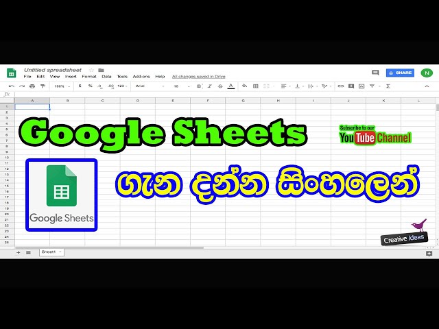 how to use google sheets | google sheets in sinhala | google sheet lessons
