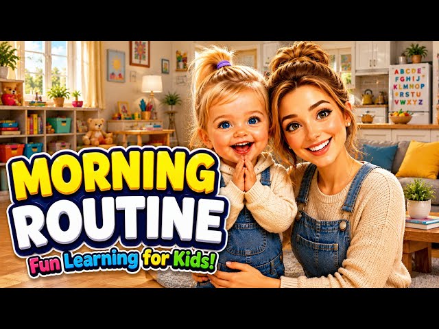 Morning Routine English Conversation | Mom & Daughter | Easy English for Kids