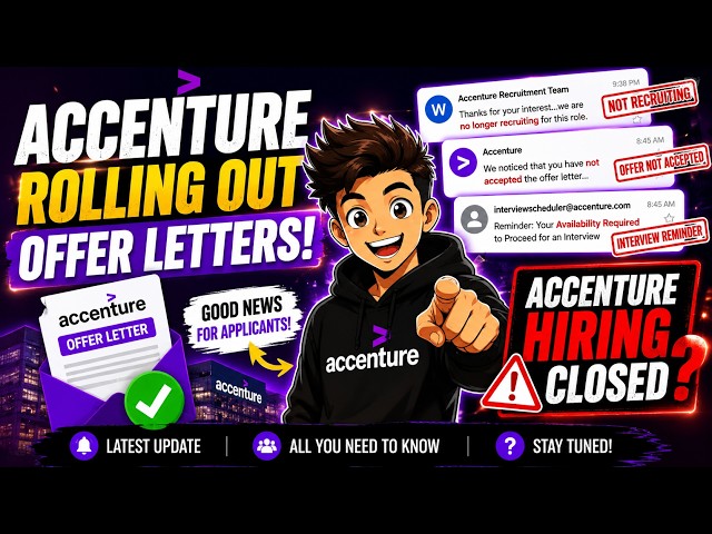 Accenture Rolling Out Offer Letters  | Is Hiring Closed ? | Apply Now Hurry Up