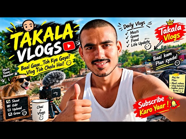 🔥 “बाल गए तो गए… अब तकला बनकर मचाएंगे तबाही 😂 | तकला व्लॉग्स”#vlog #vlogs 