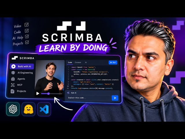 Learn AI Engineering By Coding Inside the Video - Scrimba Walkthrough
