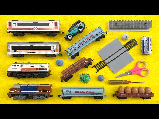 Unboxing Dan Merakit Mainan Kereta Api CC203,CC201 RNB Perumka Gerbong Tangki Anjlok Terguling - KAI