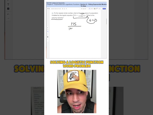 Solving a Logistic Function Word Problem #openstax #maths