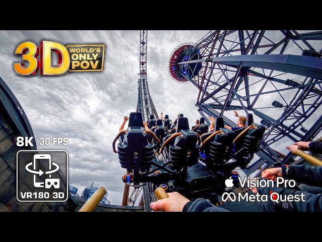Voltron Nevera 3D 😱 THE MOST INTENSE SEAT! VR180 Immersive Coaster POV 8K 🟥 Europa-Park Quest 3 Opt.