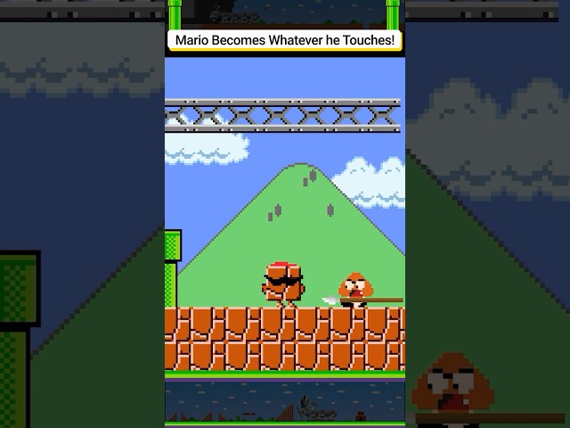 Mario BECOMES whatever he touches! #mario #supermario #shorts
