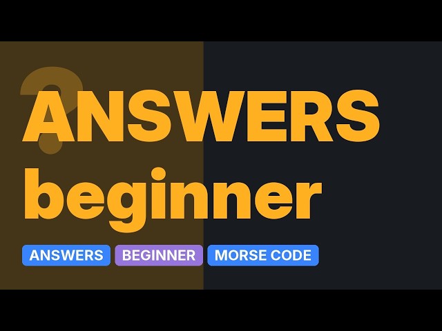 Decode the Morse Code (2 Solutions!!)