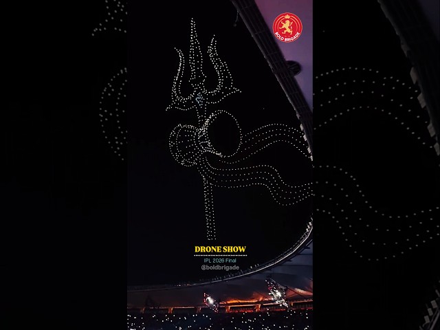 DRONE SHOW AT NARENDRA MODI STADIUM AHMEDABAD 🛸 | RCB VS GT - IPL 2026 FINAL | #BoldBrigade #Shorts