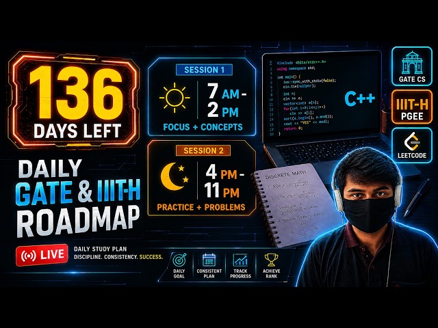 7 AM to 11 PM Live Grind Session 2 | 136 Days to Top 7 IITs & IIITH PGEE