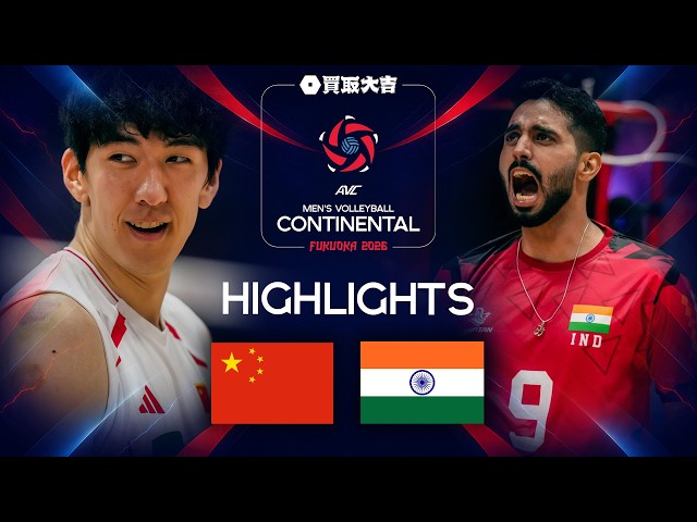 China 🇨🇳 vs. India 🇮🇳 - Highlights | FIVB - Asian Continental Championships - Men