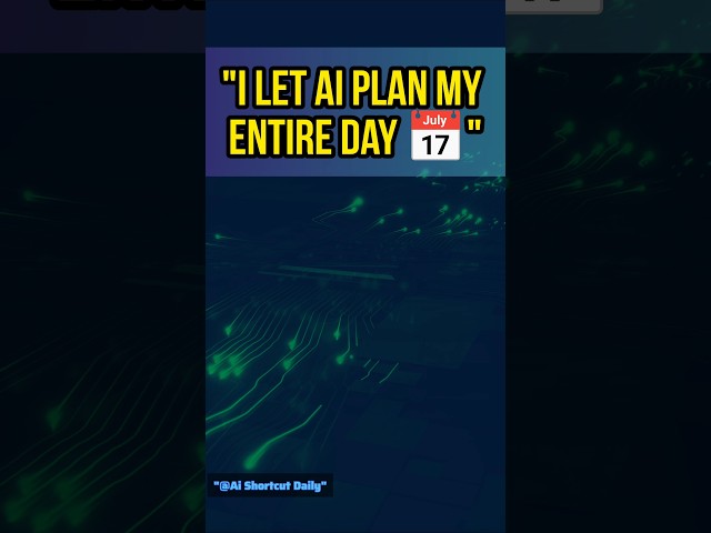 I Let AI Plan My Entire Day — Here's What Happened (Free — Claude AI)