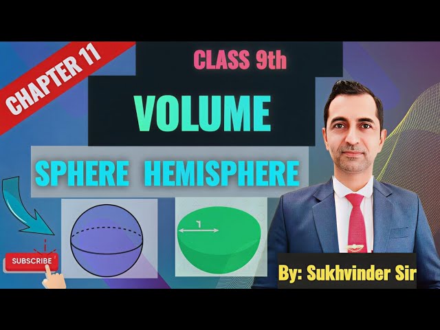 Chapter11(Class9th)NCERT Maths/Volumeof Sphere and Hemisphere/Ex11.4/Sukhvinder Sir/HTET CSIRUGCNET 