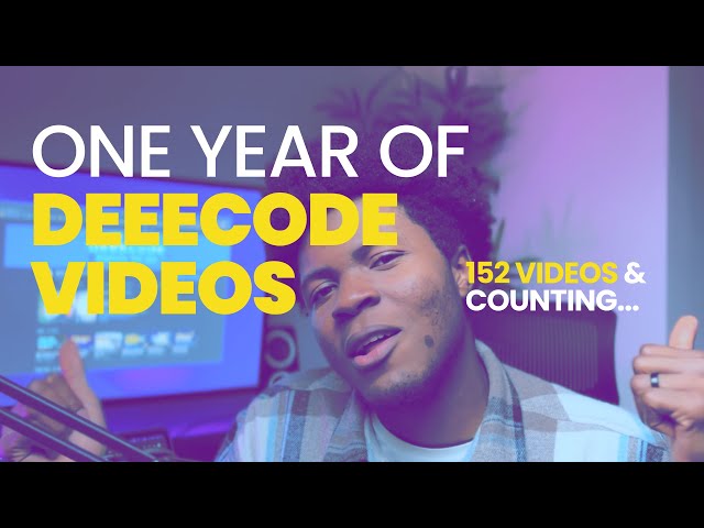 1 YEAR OF DEEECODE VIDEOS | THANK YOU ✨
