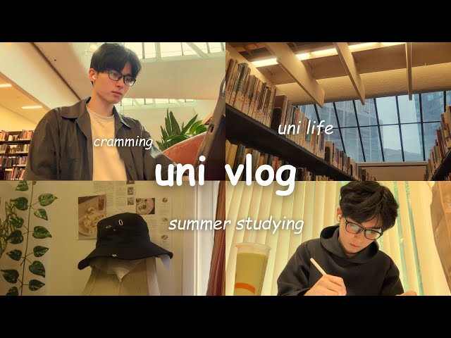 study vlog | productive days, cramming, summer uni life