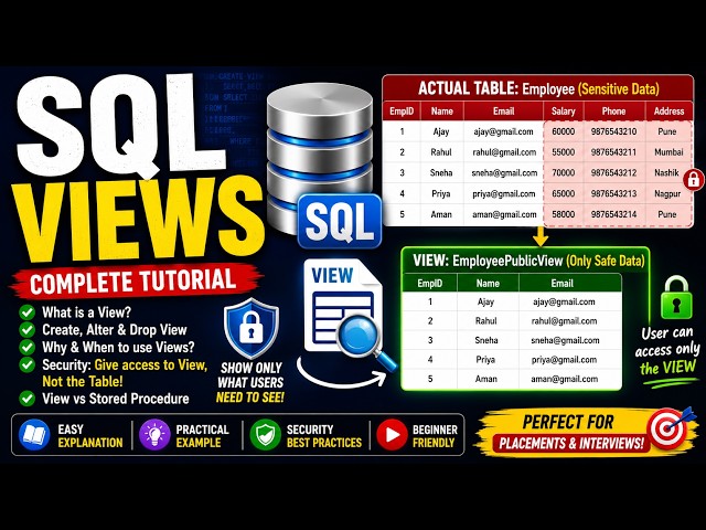 🚀 SQL Views Explained with Practical Example | SQL Server