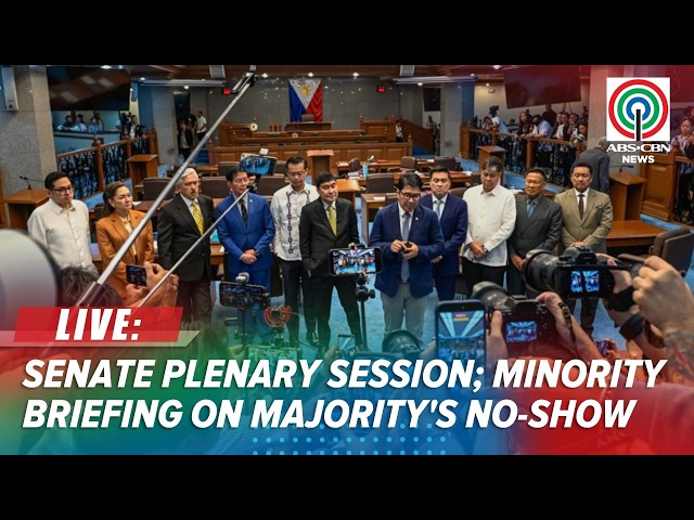 LIVE: Senate Plenary Session; minority briefing on majority's no-show | June 2, 2026