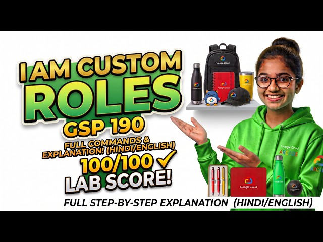 IAM Custom Roles | GSP190 #latest #googlecloud #googlecloudplatform #googleswags #YashRTech