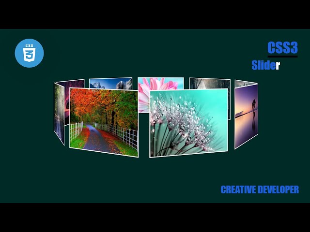 Preserve 3d slider using css and html || Css || Html || Css Tutorial || Web Design || Design Course
