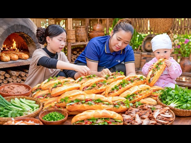 How to Make Pate Bread with Daughter -Traditional Culinary Skills | Ly Thi Ca Harvest