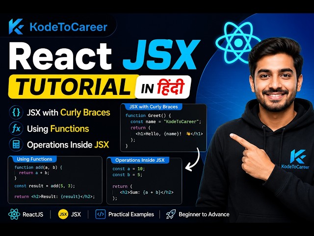 JSX IN REACT |  jsx with curly braces | using function |  operation inside jsx