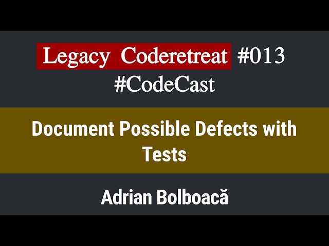 Code Cast: Legacy Coderetreat Episode 13 - Document Possible Defects With Tests [Java]