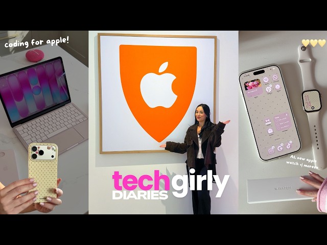TECH girly vlog 🌸💻hosting a coding workshop for APPLE, redbull basement + new apple watch