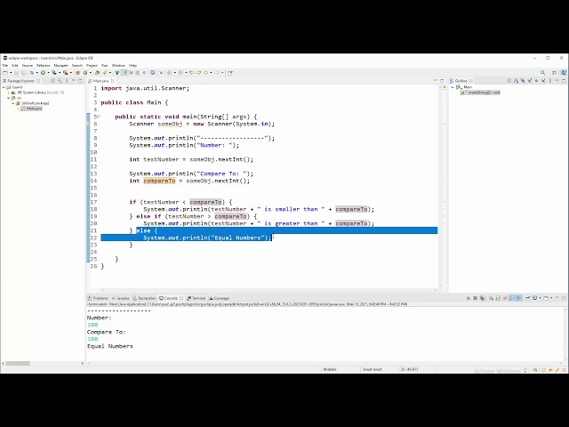 Java Tutorial - 11 - If Statement with User Input