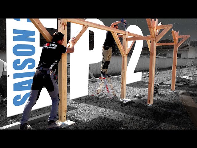 ✅ Complete construction of a garden shed with a chicken coop - Installation begins - Episode 2S3 ...