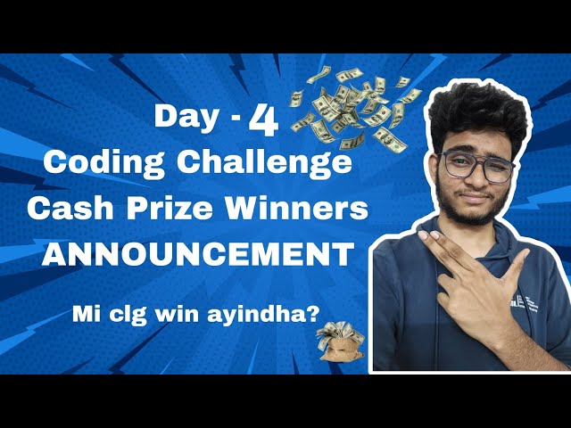 Day 4 coding potilu Winners and Rank List